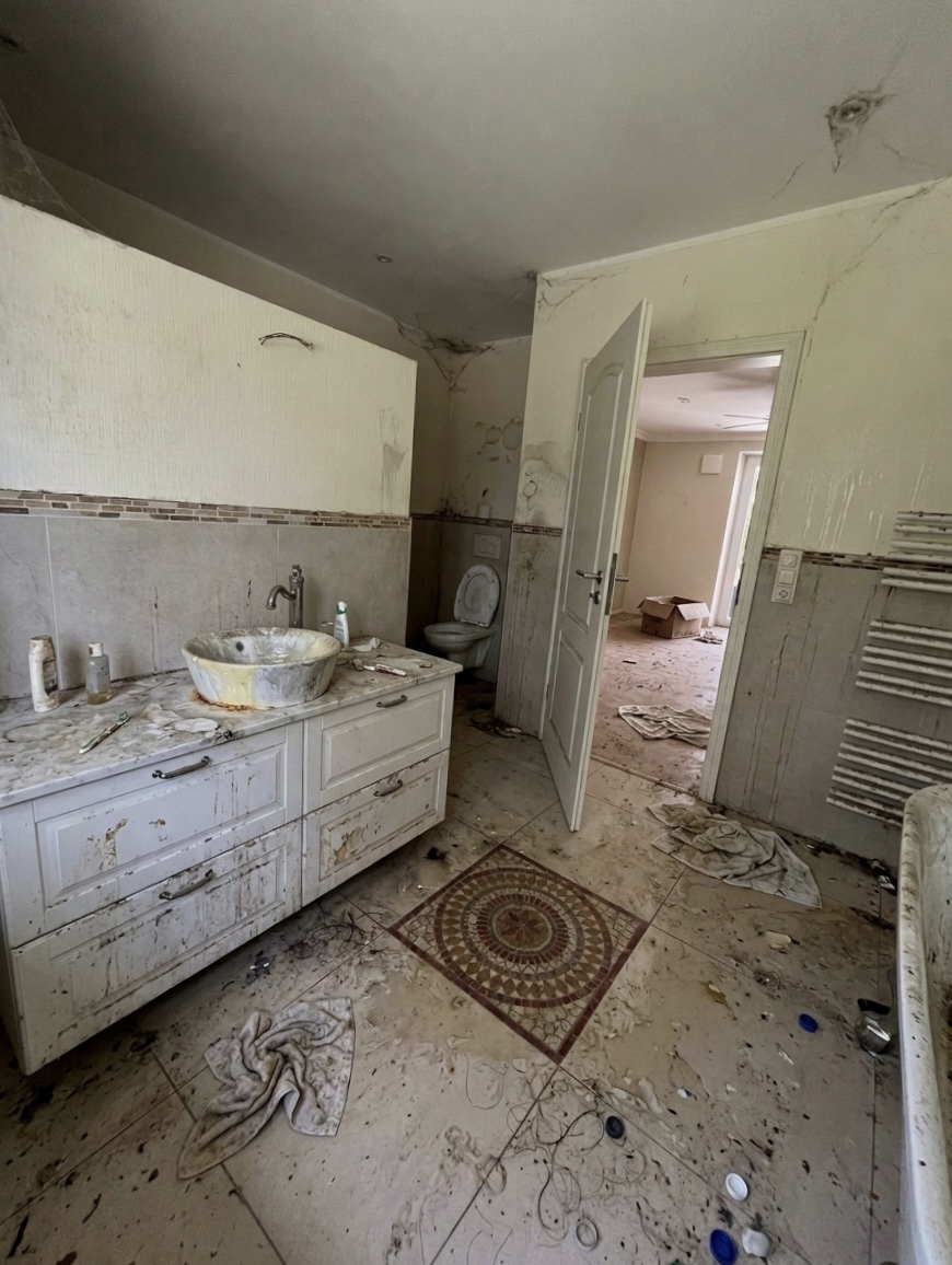Badezimmer vor der Reinigung